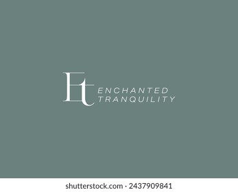 Clean and Minimal Logo Template with Initial and Wordmark for Enchanted Tranquility Spa, cosmetic, and beauty business