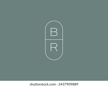 Clean and Minimal Logo Template with Initial and Wordmark for Blossom Retreat Spa, cosmetic, and beauty business