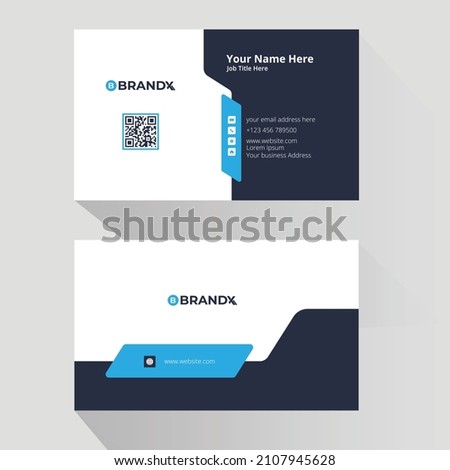Clean and minimal Modern Business Card template vector format