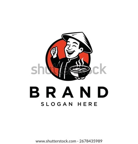 Clean minimal and modern logo design for  Chinese restaurant, Asian food, and Asian restaurant, logo food restaurant, chef, cook, business and company.
