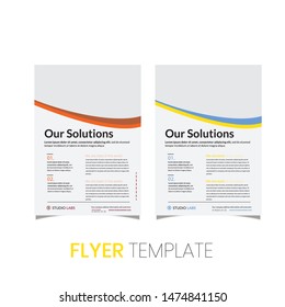 Clean Minimal Multipurpose Flyers,  Brochure design, cover modern layout, annual report, poster, flyer in A4 with simple color, geometric shapes for tech, science, market with clear background