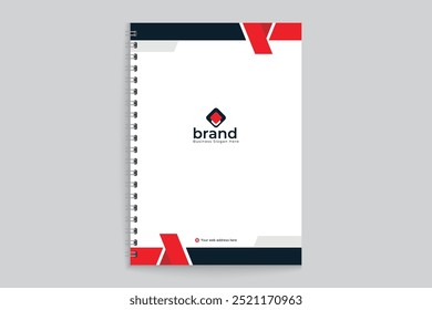 Limpie el diseño mínimo de la cubierta del cuaderno 