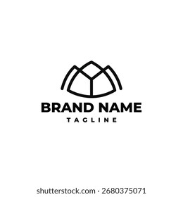 Clean and minimal one color logo design for motor car or bike brand.