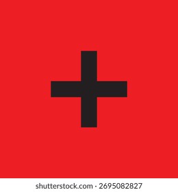 A clean and minimal plus icon representing add or increase action. Perfect for app buttons, web interfaces, and modern UI design.