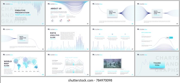 Plantillas de presentación limpias y mínimas. Infografía empresarial. Diseño vectorial de la tapa del folleto. Diapositivas de presentación para volante, volante, folleto, empresa, marketing, publicidad, informe anual, banner