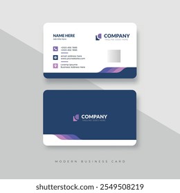 clean and minimal professional business card vector