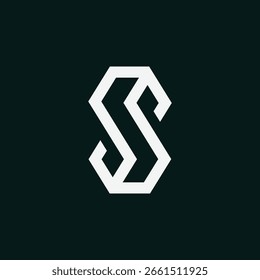 Clean and minimal S letter monogram logo ideal for branding, identity, and modern design projects.