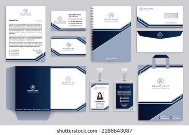 Clean minimal stationery design template