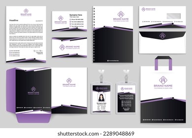 Clean minimal stationery design template