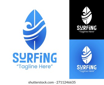 Una marca de surf mínima y limpia diseñada para equipo de surf, cafés de playa e identidad de la comunidad costera.