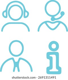 Ícone de avatar Vetor Limpo e Mínimo. Ilustração moderna e escalonável de símbolos em Pixel.Perfect Form para qualquer projeto.''