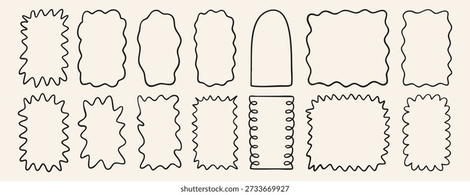 Clean Minimal Wavy Border Set Modern, Collection Of Smooth Curved Edges And Subtle Scallops In Monochrome Line Art, Optimized For Corporate Stationery, Web Headers, Product Mockups, And Refined