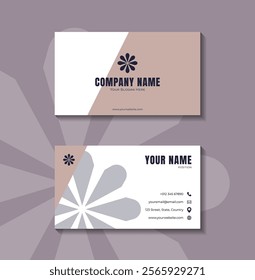 Clean and minimalism business name card. Abstract geometric name card