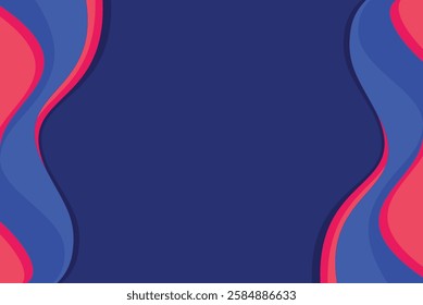 clean and minimalist abstract background with flowing wave patterns in blue and red	