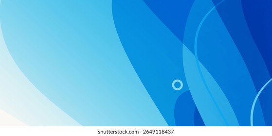 Fondo abstracto minimalista limpio con líneas onduladas en azul	