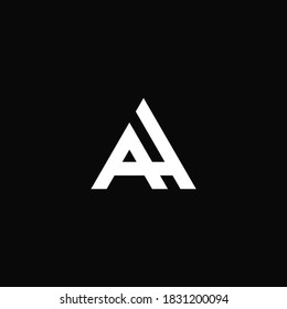 Clean minimalist AH logotype, modern monogram vektor 