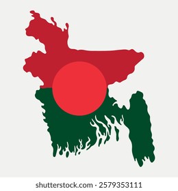 A clean and minimalist Bangladesh map