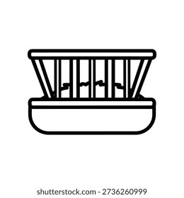 Clean and minimalist black wire fruit basket with sleek design, perfect for modern kitchens, home decor, and commercial use with bright lighting.