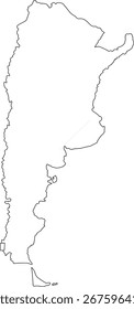 Un mapa limpio, minimalista y en blanco de Argentina. Ideal para presentaciones profesionales, reportajes, o como un simple gráfico para cualquier proyecto.

