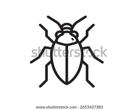 Clean minimalist bug report icon for UI