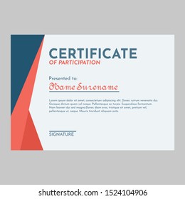 clean and minimalist certificate template vektor