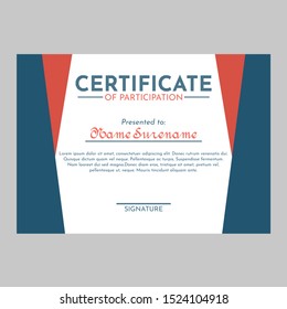 clean and minimalist certificate template vektor