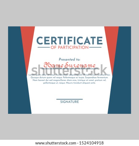 clean and minimalist certificate template vektor