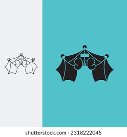 clean minimalist circus tent logo with bow tie blend, monoline style and silhouette stylish.