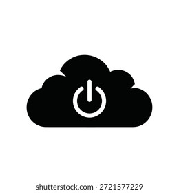 Limpie el símbolo minimalista de la nube con los bordes suaves y la iluminación brillante para el uso digital.