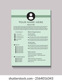 Clean and Minimalist CV Design for Job Applications