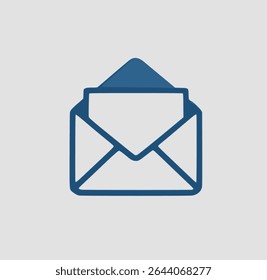 Clean minimalist email envelope icon vector. Perfect for websites, newsletters, apps, contact buttons, marketing materials, or UI design. Editable EPS, isolated on transparent background.