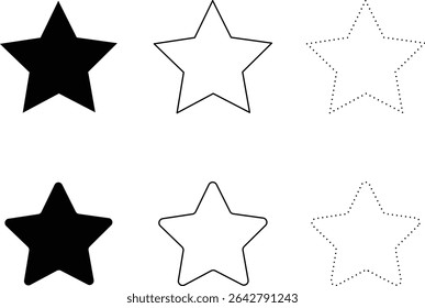 A clean, minimalist five-point star icon in scalable EPS format. Ideal for ratings, achievements, favorites, rewards, UI elements, and graphic design. Easy to edit and integrate into any project.