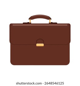 Um vetor de design plano limpo e minimalista ilustração de uma pasta marrom, simbolizando profissionalismo, negócios e trabalho corporativo. Perfeito para finanças, temas de escritório.