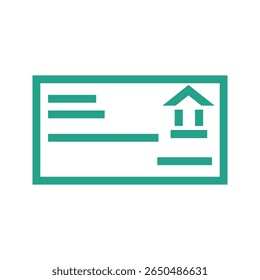 A clean, minimalist flat icon representing a current account, likely featuring financial symbols or a stylized representation of banking services for modern digital interfaces.
