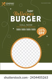 clean minimalist food flyer design template