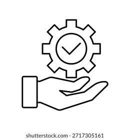 A clean minimalist icon representing Support and maintenance services, perfect for customer assistance, technical help, and resource management.