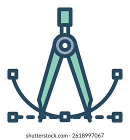 A clean, minimalist icon of a vector tool, ideal for design and technology applications.