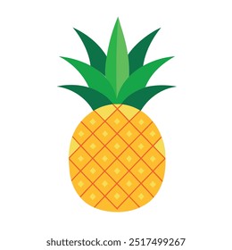 A clean and minimalist illustration of a fresh pineapple, perfect for modern branding, tropical-themed designs, and summer marketing campaigns.