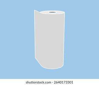 Clean, minimalist illustration of a roll of paper against a light blue background.  Perfect for website banners, presentations, or representing concepts of simplicity, preparation, or new beginnings.
