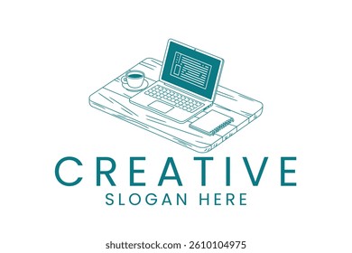 Clean minimalist laptop workspace perfect for websites blogs and presentations