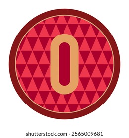 A clean and minimalist letter O logo with a circular red geometric pattern. Perfect for branding, creative logos, or modern design projects requiring a bold aesthetic.