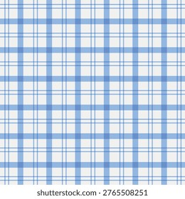 A clean and minimalist light blue and white checkered plaid pattern design suitable for textile textures, summer backgrounds, and stationary projects.