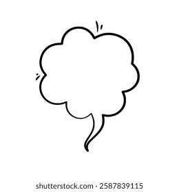 Clean and minimalist line art speech bubbles. Ideal for comics, social media, advertisements, and more. High-quality and easily customizable for any design need.