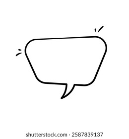 Clean and minimalist line art speech bubbles. Ideal for comics, social media, advertisements, and more. High-quality and easily customizable for any design need.