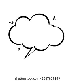 Clean and minimalist line art speech bubbles. Ideal for comics, social media, advertisements, and more. High-quality and easily customizable for any design need.