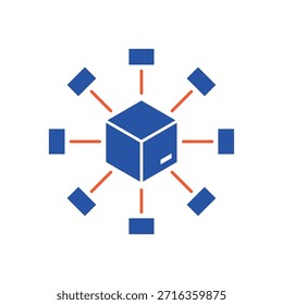 A clean, minimalist line icon representing Logistic, perfect for supply chain projects, distribution presentations, and e-commerce designs.