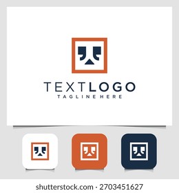 Un diseño de logotipo limpio y minimalista con Formas geométricas dispuestas dentro de un marco cuadrado. El diseño transmite una sensación de modernidad y sofisticación