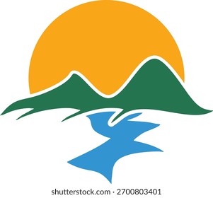 A clean and minimalist mountain icon vector featuring sharp peaks and natural lines. Perfect for outdoor, hiking, adventure, travel, and nature logo design or branding projects.