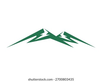 A clean and minimalist mountain icon vector featuring sharp peaks and natural lines. Perfect for outdoor, hiking, adventure, travel, and nature logo design or branding projects.