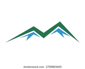 A clean and minimalist mountain icon vector featuring sharp peaks and natural lines. Perfect for outdoor, hiking, adventure, travel, and nature logo design or branding projects.
